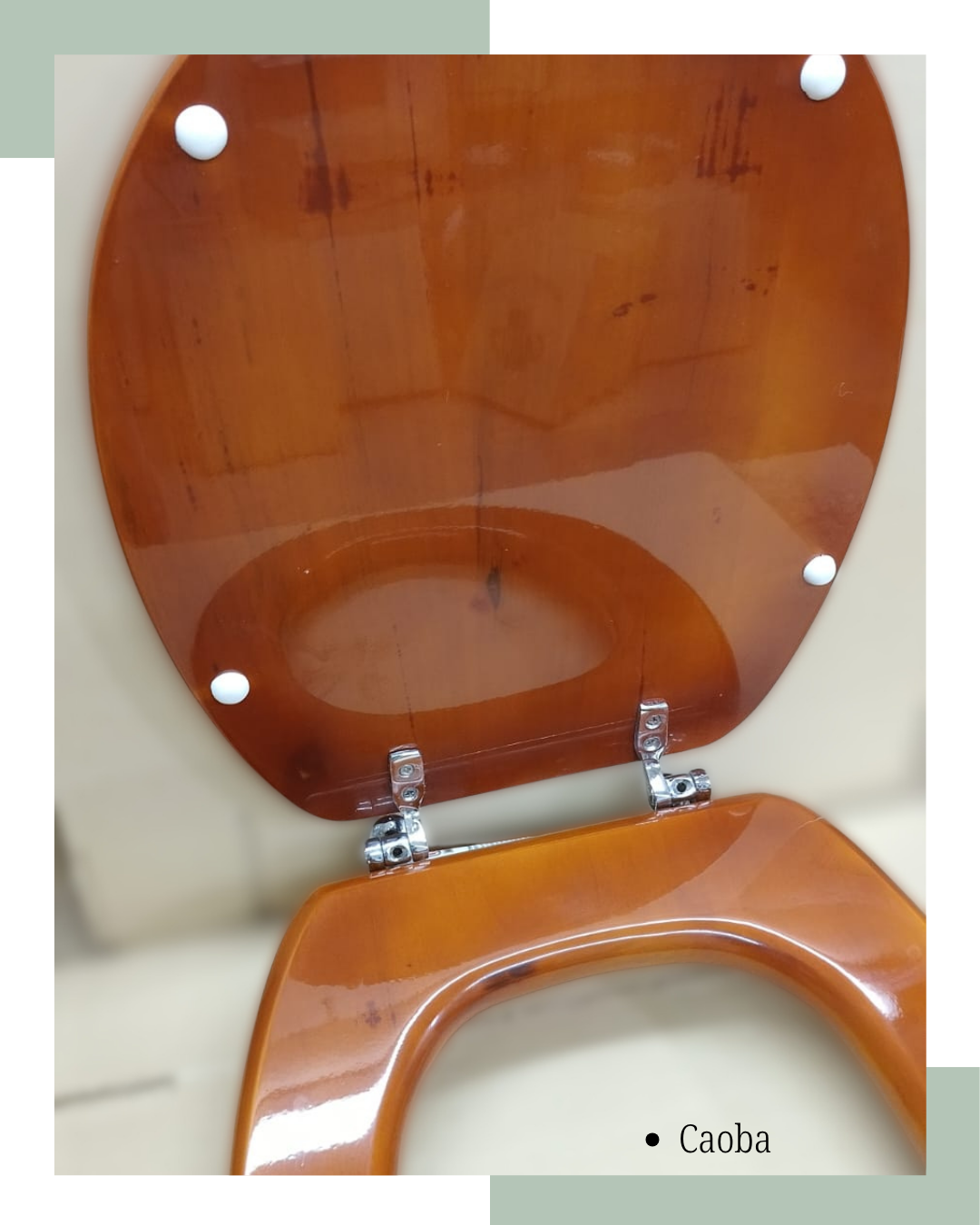Asiento de inodoro en madera maciza caoba 4 Asiento de inodoro en madera maciza caoba - Imagen 4