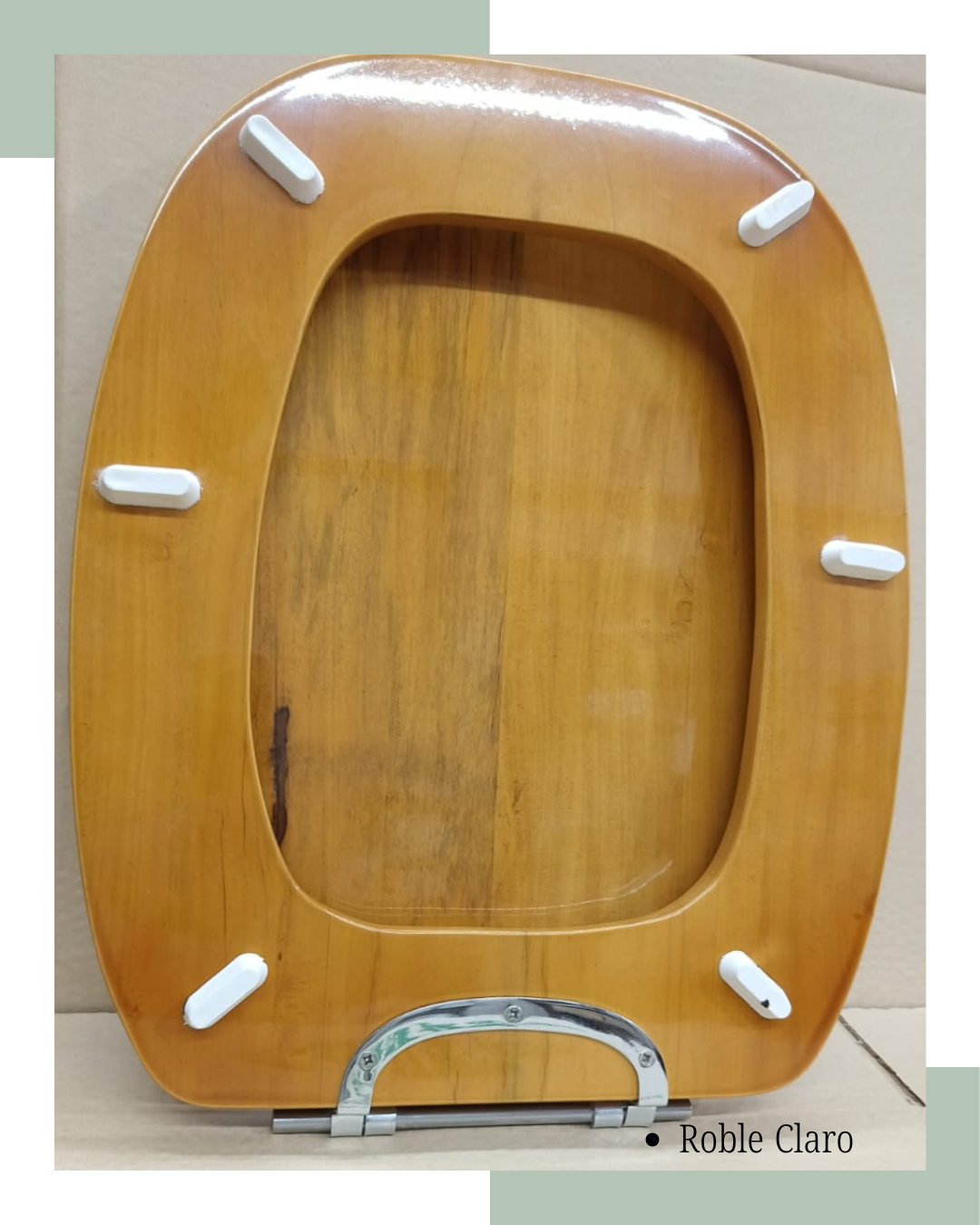 Asiento de inodoro en madera maciza roble claro 4 Asiento de inodoro en madera maciza roble claro - Imagen 4