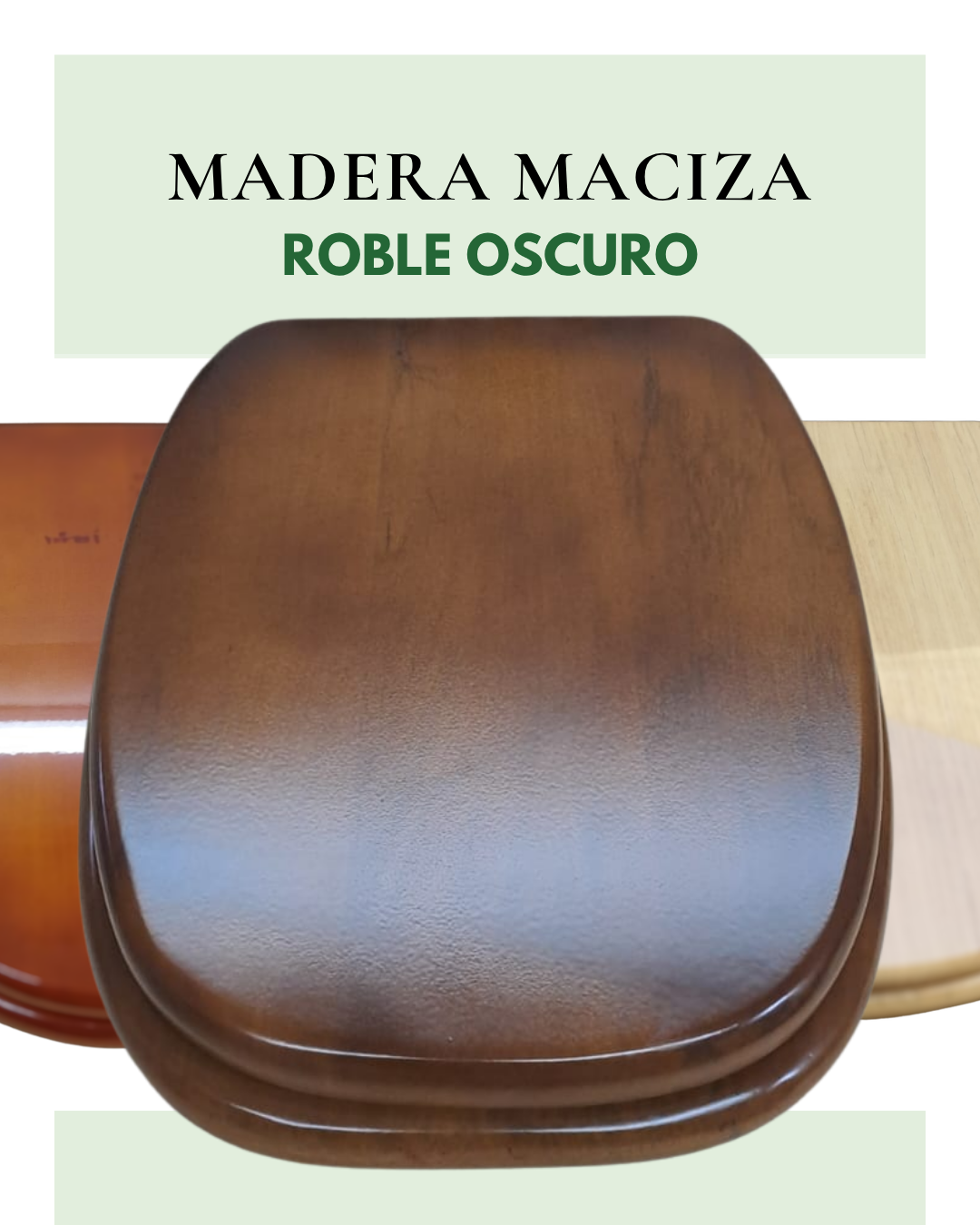 Asiento de inodoro en madera maciza roble oscuro