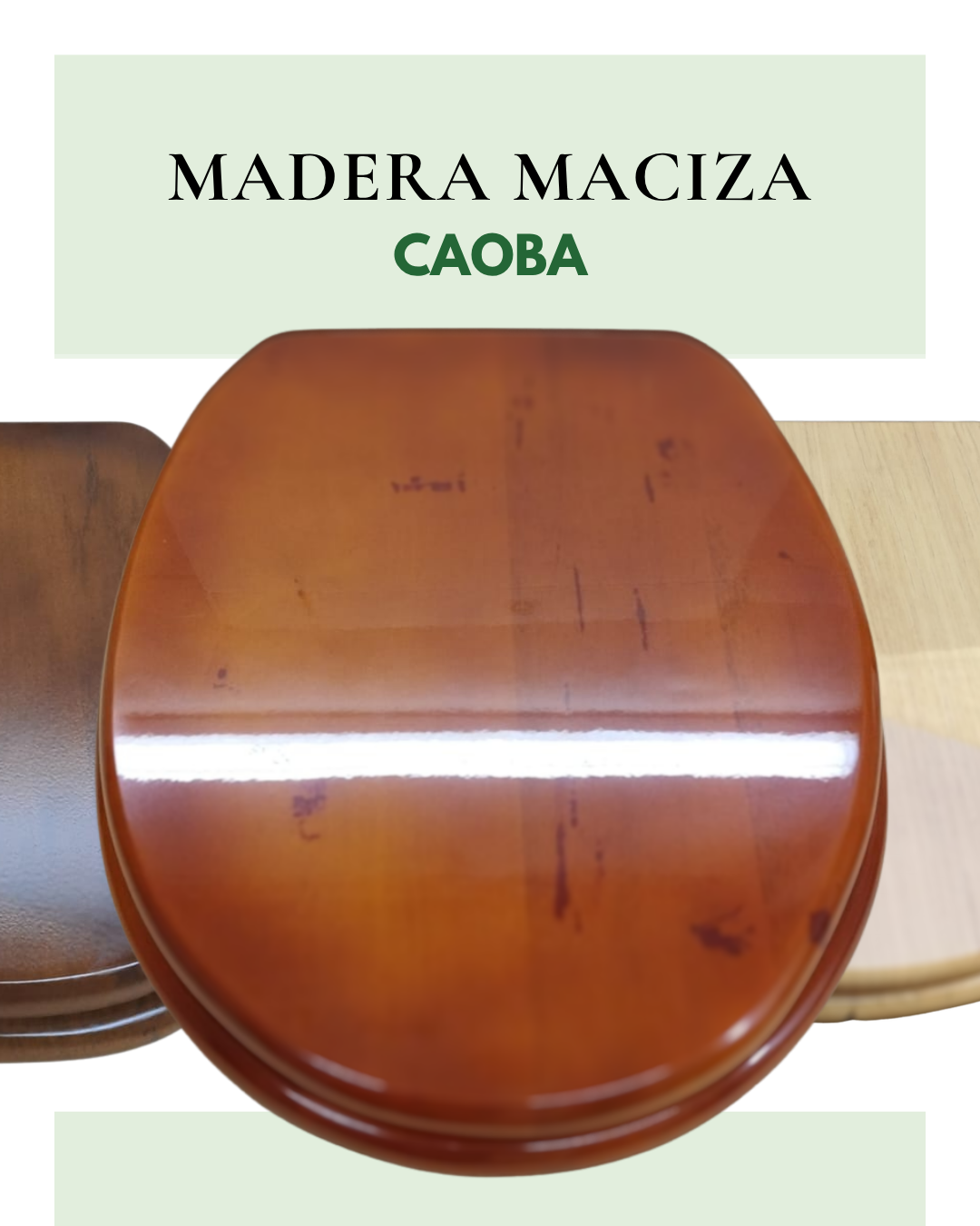 Asiento de inodoro en madera maciza caoba